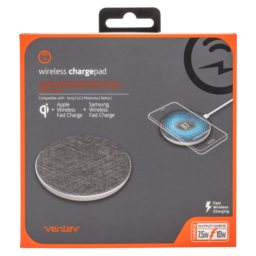 Ventev wireless chargepad 10W Gray, White by Ventev