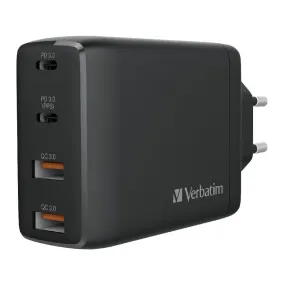 Verbatim 4 Port 100W PD 3.0 & QC 3.0 GaN USB Charger