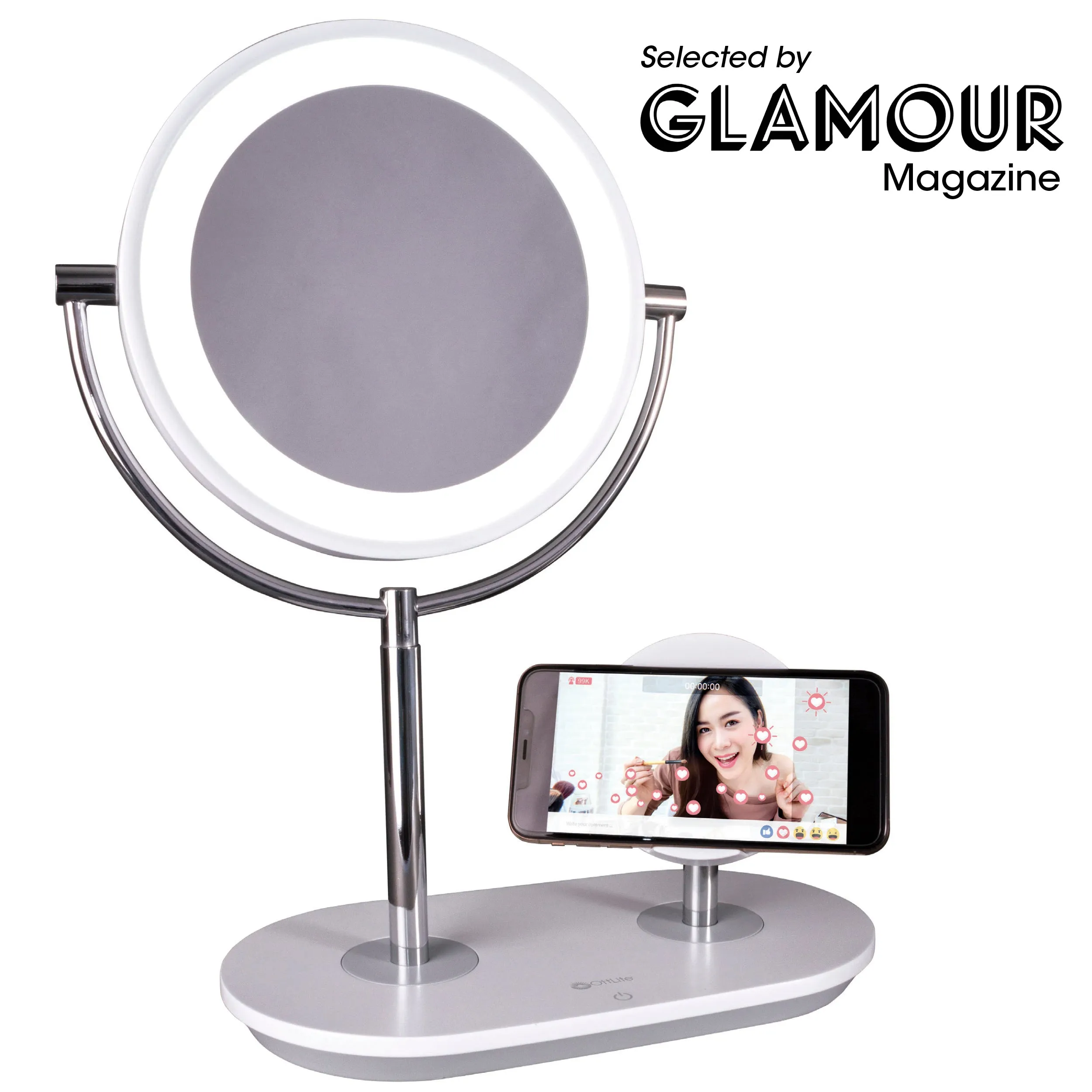 Wireless Charging LED Makeup Mirror