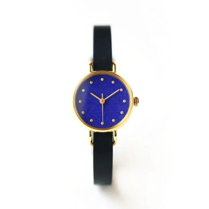 Women's Wristwatch - Azurite (Azure Color), Japanese handmade wrist watch