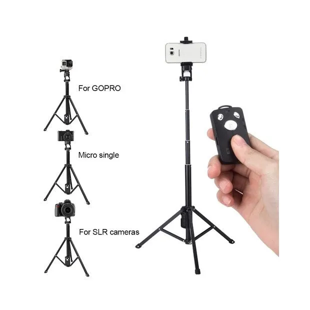 Yunteng VCT-1688 Mini Tripod 3 in 1 Monopod Phone Selfie Stick Bluetooth Timer